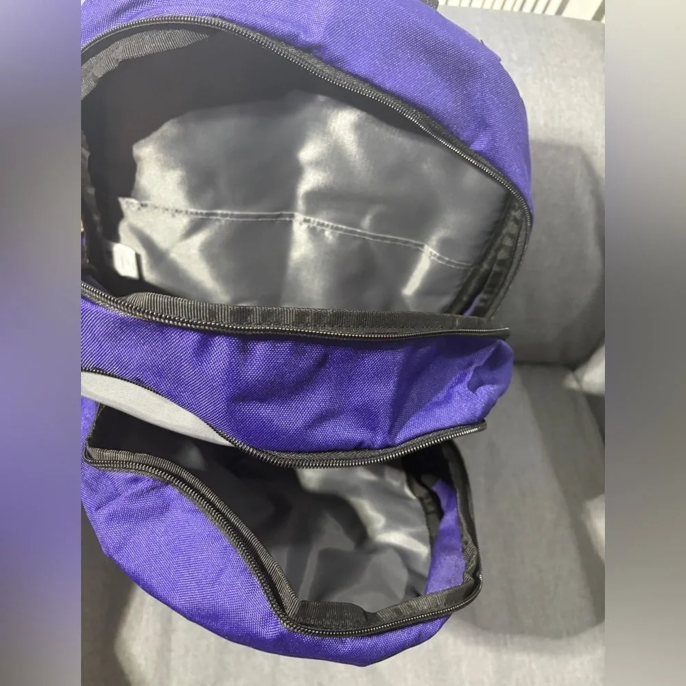 Adidas Men's Backpack in Vibrant Purple and Black
